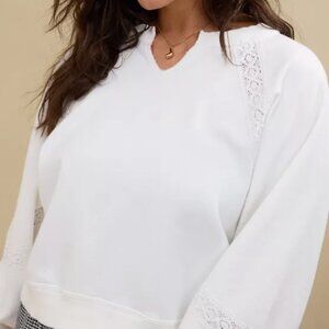 NWOT** Aerie Hey Crochet Sweatshirt